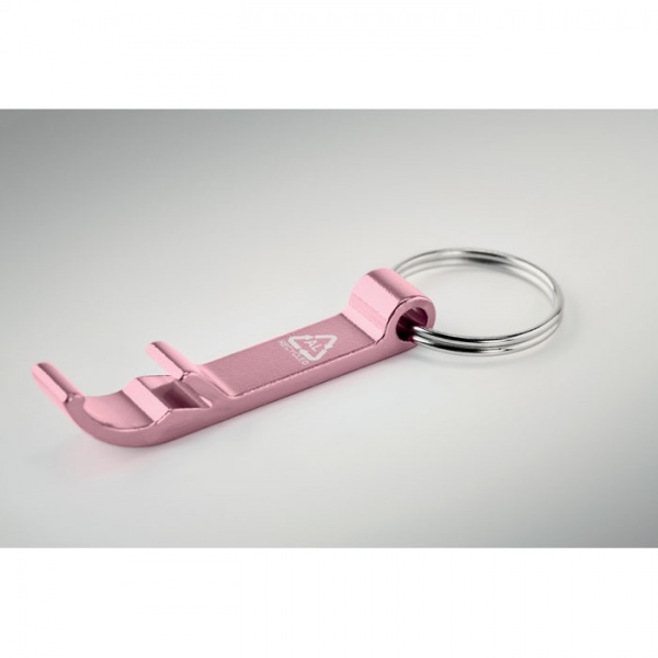 Recyklovaná hliníková kľúčenka, baby pink – Obrázok 4