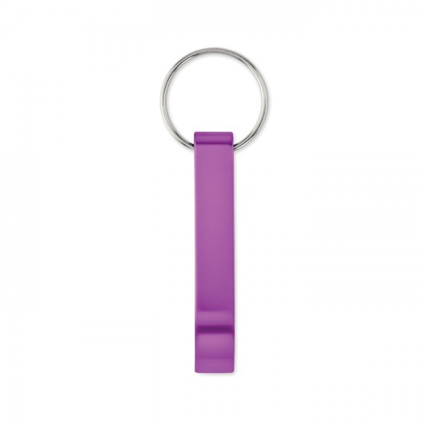 Recyklovaná hliníková kľúčenka, violet – Obrázok 2