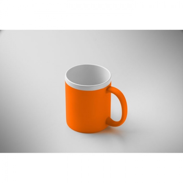Matný keramický hrnček (300 ml) na laser, Neon Orange – Obrázok 5