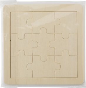 Drevené deväťdielne puzzle, wood