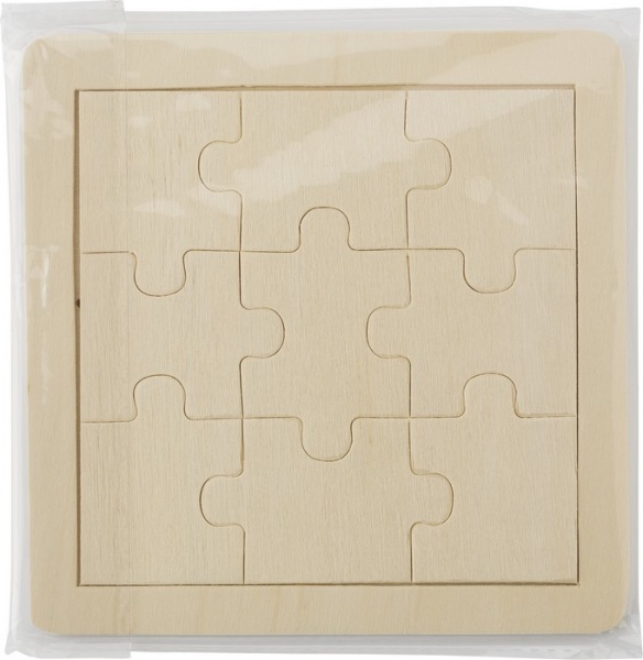 Drevené deväťdielne puzzle, wood