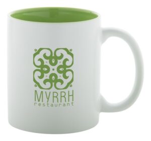 Hrnček, 350ml , White/Lime Green