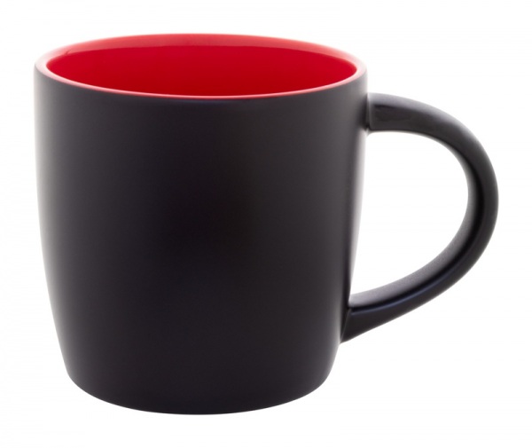 Čierny keramický hrnček (300 ml) pre gravír , Red – Obrázok 3