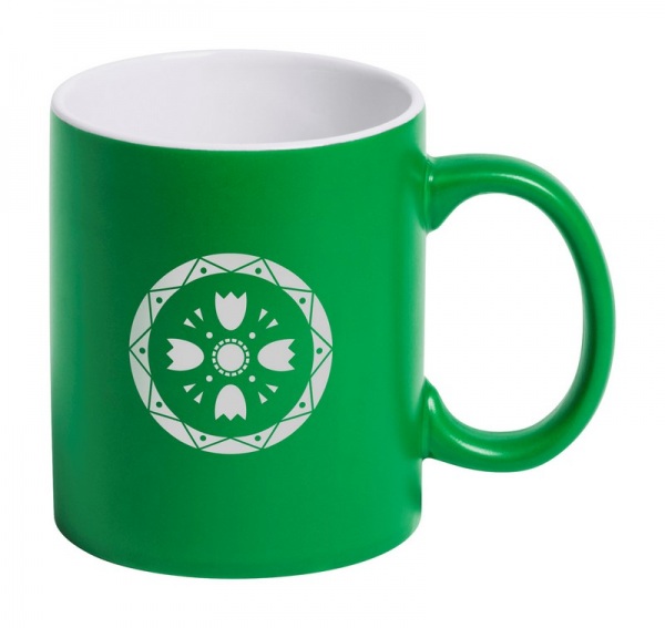 Hrnček pre laser, 350ml , green/white