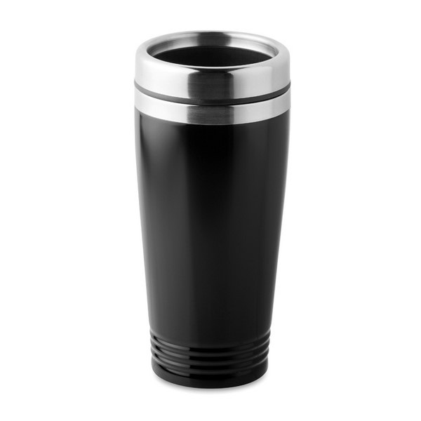 Cestovný pohár, dvojstenný (400 ml), Black – P813.622