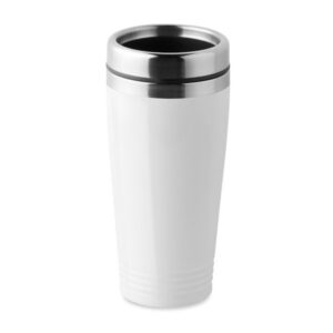 Cestovný pohár, dvojstenný (400 ml), white – P813.624
