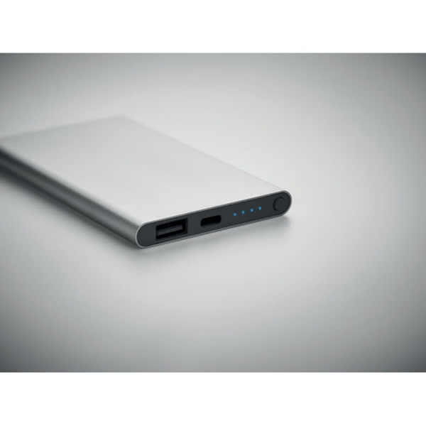 Hliníková powerbanka 4000 mAh, Dull silver – P461.942 – detail 4