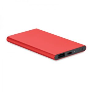 Hliníková powerbanka 4000 mAh, Red – P462.705
