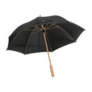 Manuálny bambusový RPET dáždnik (103 cm), Black – P931.564