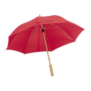Manuálny bambusový RPET dáždnik (103 cm), Red – P931.565