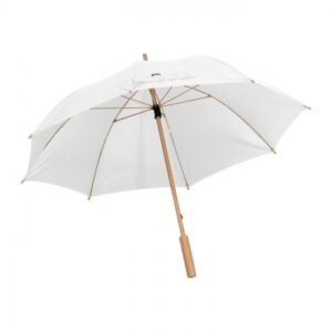 Manuálny bambusový RPET dáždnik (103 cm), white – P931.566