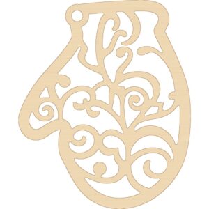 Drevená vianočná ozdoba – Ornamentálna rukavica, katalógové číslo VO-090