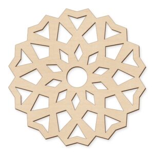 Drevená vianočná ozdoba – Geometrická vločka, katalógové číslo VO-196