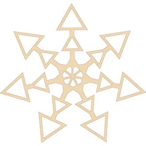 Drevená vianočná ozdoba – Geometrická vločka, katalógové číslo VO-211