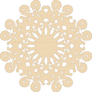 Drevená vianočná ozdoba – Ornamentálna vločka, katalógové číslo VO-239