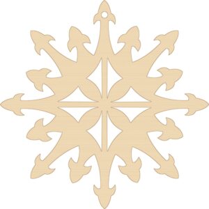 Drevená vianočná ozdoba – Ornamentálna vločka, katalógové číslo VO-241