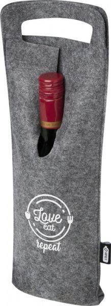 Obal na víno z recyklovanej plsti (GRS), medium grey – Obrázok 3