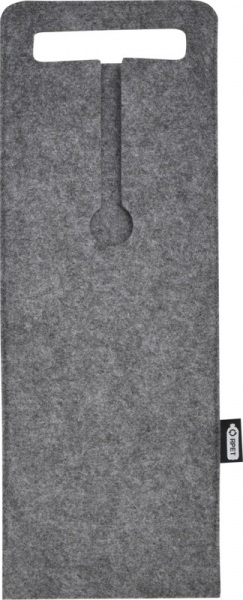 Obal na víno z recyklovanej plsti (GRS), medium grey – Obrázok 4