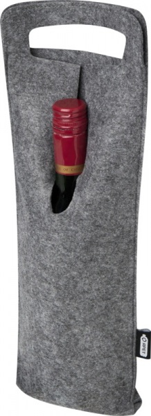 Obal na víno z recyklovanej plsti (GRS), medium grey